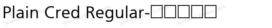 Plain Cred Regular字体转换